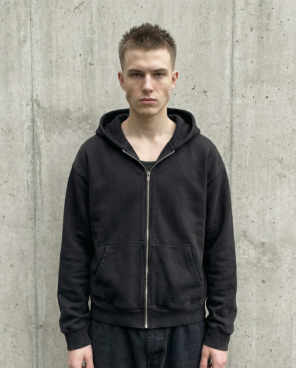 EOTH ESSENTIAL ZIP-UP - BLACK